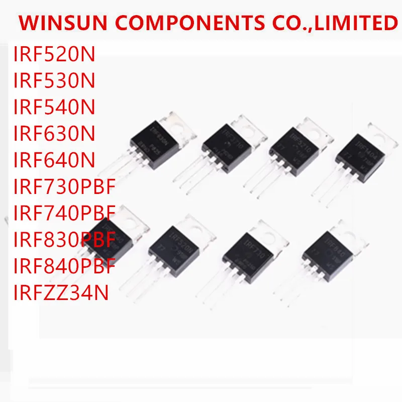 （10PCS）100% New Imported Original  IRF630/520/530/540/640/730/740/830/840/Z34N MOSFET TO220