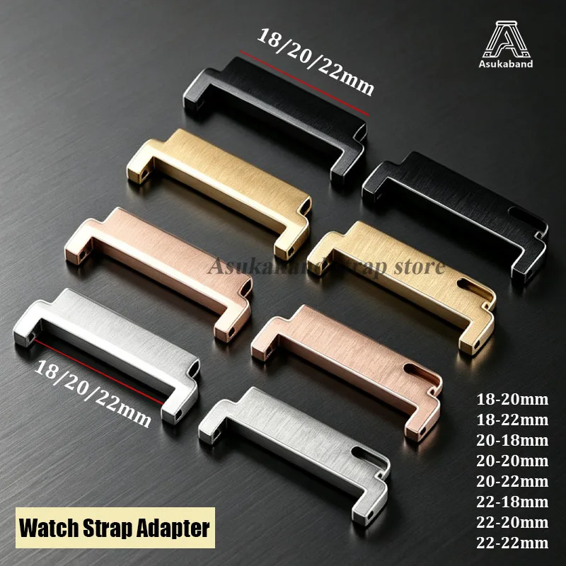 2pcs Quick Release Watch Strap Adapter Watch Accessories 18mm To 20mm 22mm,20mm To 18/20/22mm,22mm To 22mm Silver Pins Connector