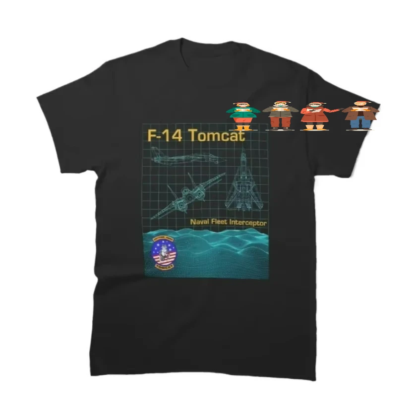 Naval Fleet Interceptor F-14 Tomcat Fighter T-Shirt 100% Cotton O-Neck Summer Short Sleeve Casual Mens T-shirt Size S-3XL