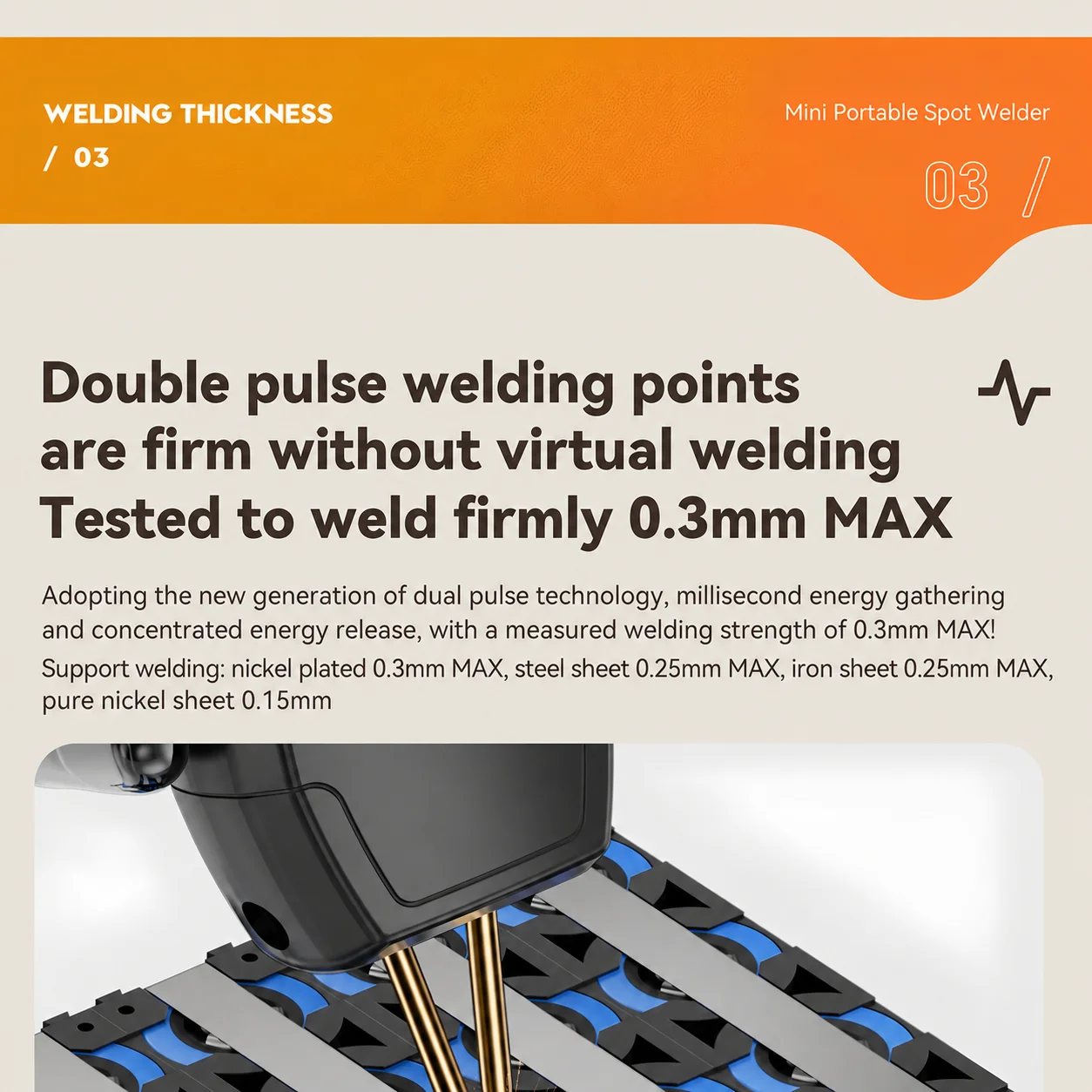 Awgem Portable Spot Welder DIY Handheld Spot Welding Machine 90 Gears Adjustable Spot Welding for 18650 Lithium Battery