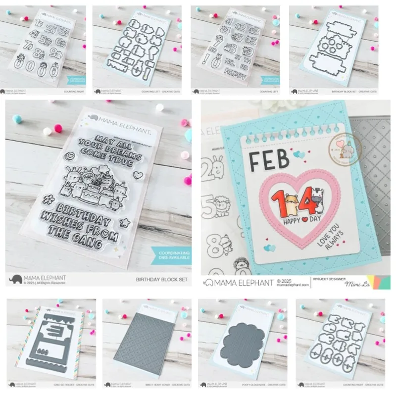 قطع يموت عيد ميلاد كتلة الحلو القلب كعكة هدية سحابة MetalSilicone Stamps سكرابوكينغ Stencil ألبوم صور بطاقة DIY بها بنفسك ورقة