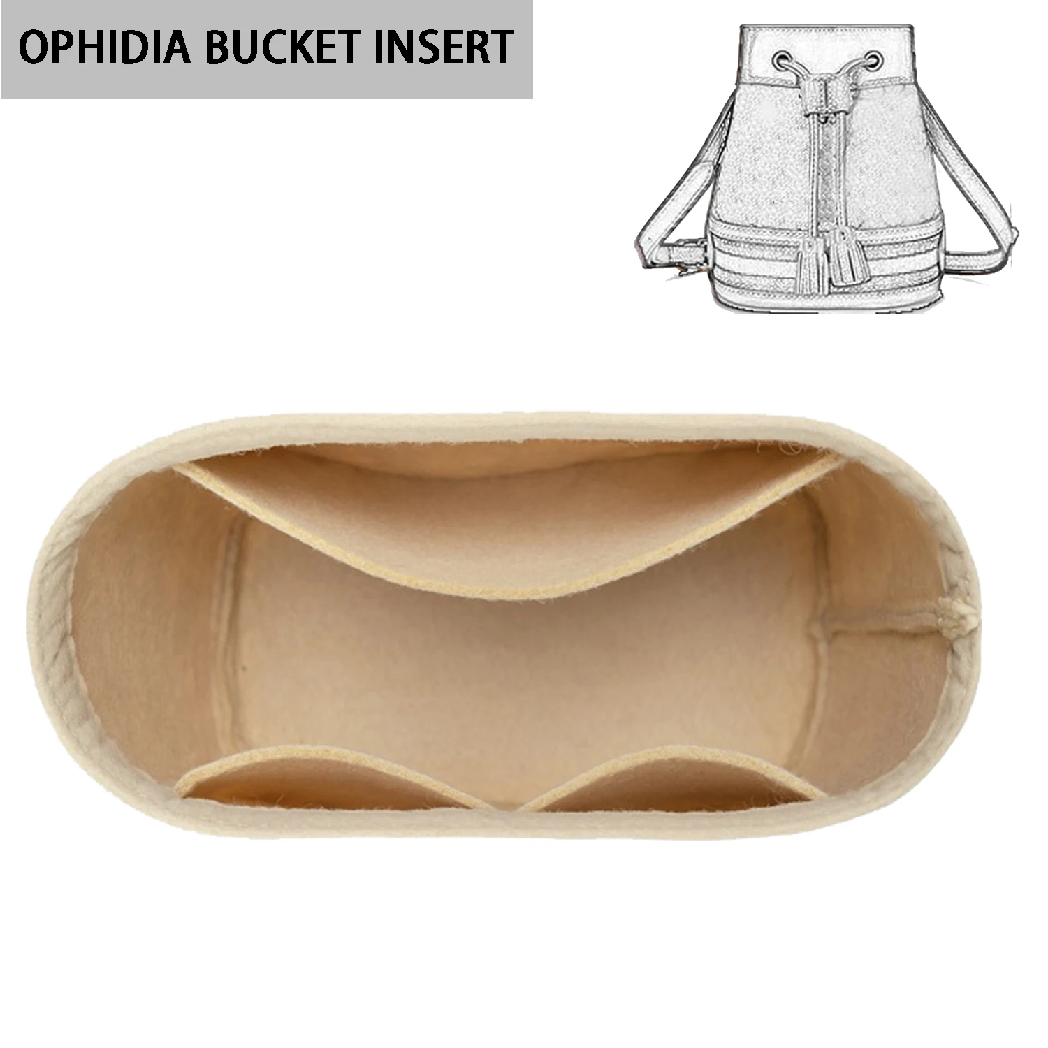 Banbeln OPHIDIA Bucket Bag Organizador Inserção para Mochila Tote Grande Saco Interno Em Saco D033