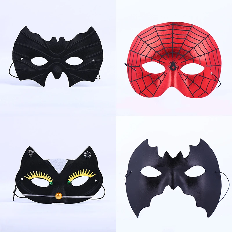 Men Surperhero Bat Mask Animal Spider Cosplay Masks Movie Anime Halloween Party Costumes Props Cat Half Face Helmet Fow  Women