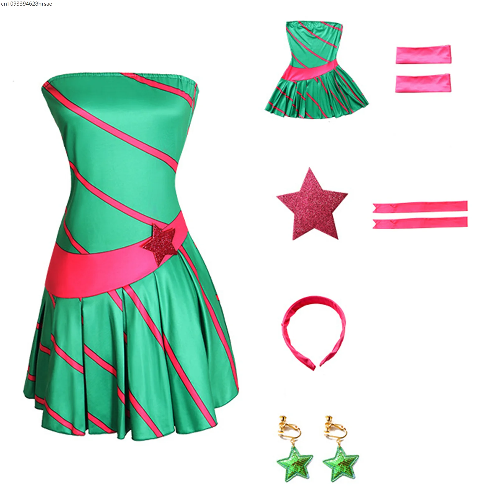 

Anime Cosplay Dress Adult Women Hot Girls Fancy Outfit Halloween Party Dress-up Green Suit 2025