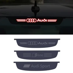 1pcs PVC Car Logo Brake Light Projection Board Sticker Emblem Accessories For Audi Quattro RS S-line A3 A5 A4L A6L