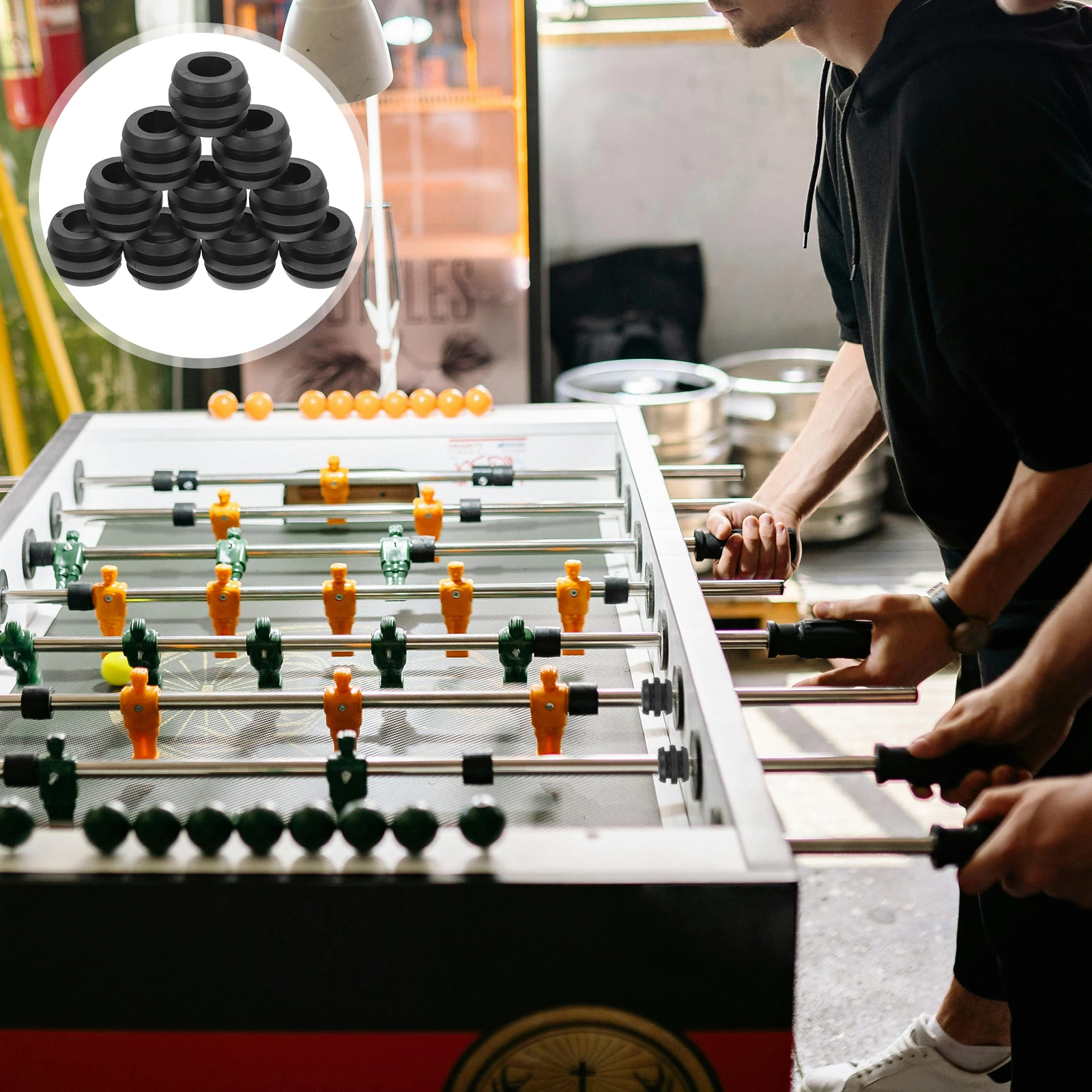 

10 Pcs Beer Barrel Rubber Pass Football Universal Desk Game Parts Table Machine Accessory Eco-friendly Plastic Fittings
