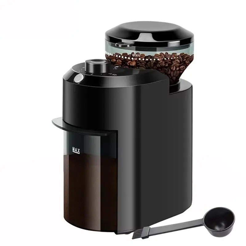 

【ADORN】Электрическая кофемолка с регулируемыми коническими жерновами для помола кофейных зерен, 28 точных настроек помола, вилка стандарта США