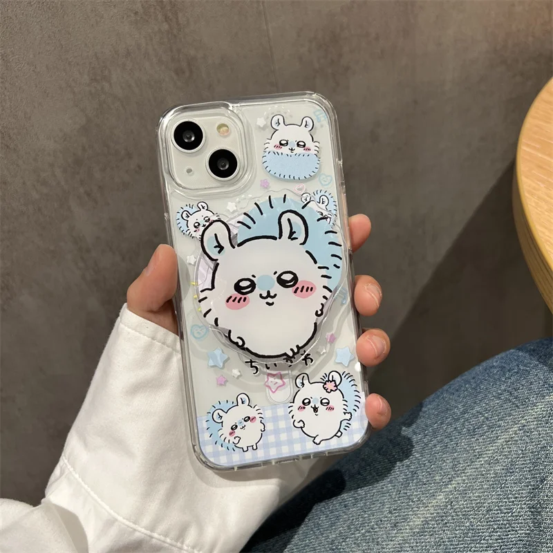 حامل مغناطيسي لطيف على شكل فأرة طائرة صغيرة من Chiikawa لحافظة الهاتف المحمول طقم كرافت كاواي