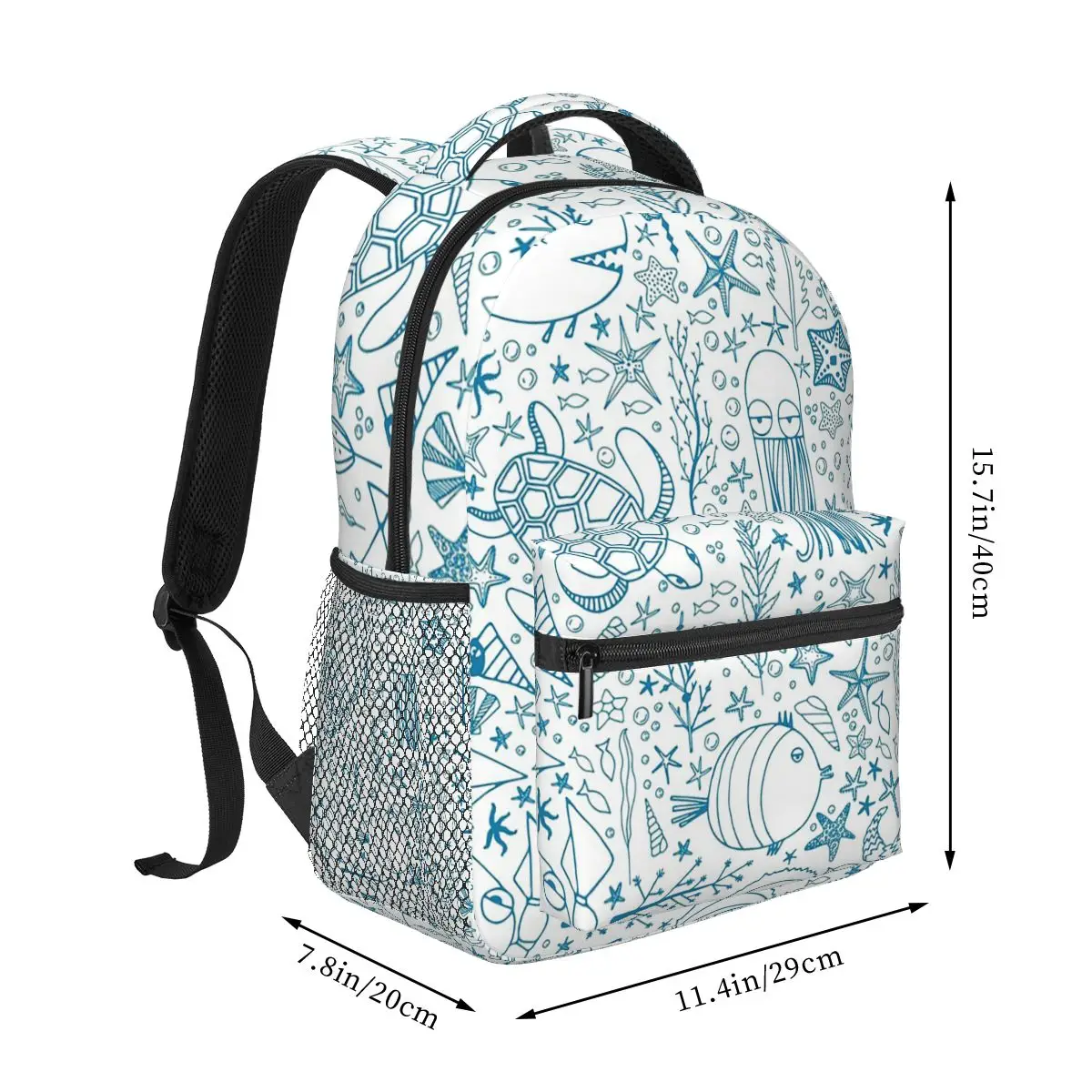Sea Creatures Sea Turtle Shell Starfish Backpack Hot Sale Daypack Large Capacity Children BookBag School Bag Shoulder Bags