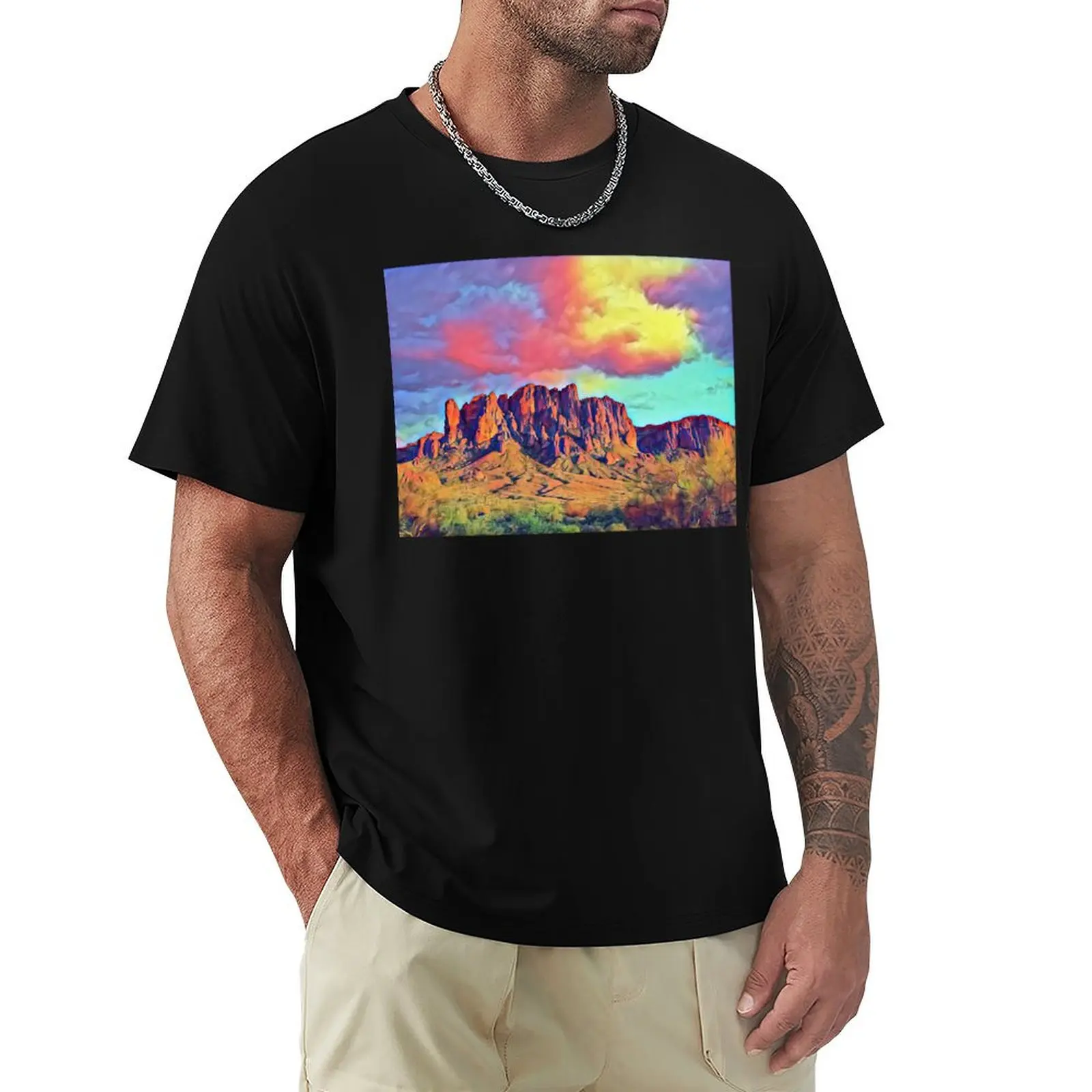 Superstition Mountains T-Shirt Comfortable Workout Short Sleeve Shirt
