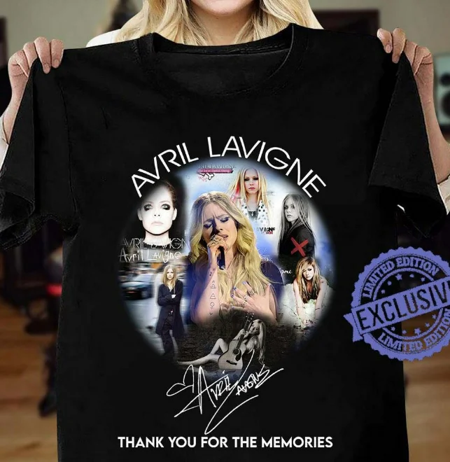 Avril Lavigne signature t shirt, GIFT BEST// hot Dad gift, mother day