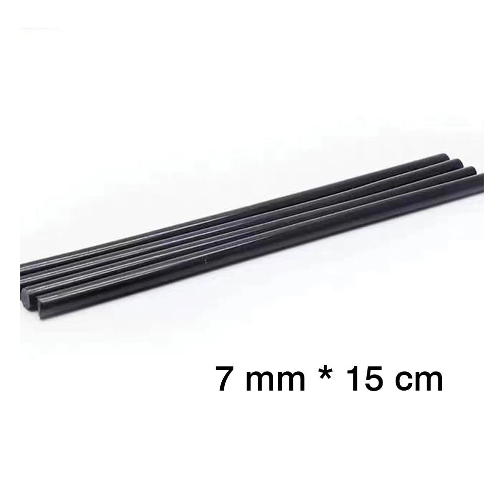 Barra de pegamento negro/transparente, queratina de 7x15mm para extensiones de cabello, material en barra de pegamento para extensiones de cabello, barra de pistola de pegamento, 10 unidades, venta al por mayor
