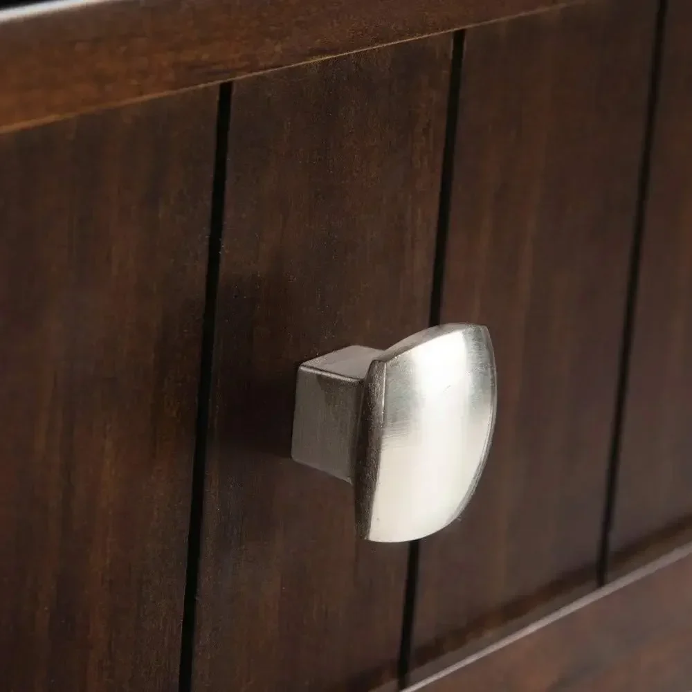 SIMPLIHOME Acadian SOLID WOOD 60 polegadas de largura Transicional Moderna Console Mesa de entrada para sofá em marrom bruna com armazenamento,