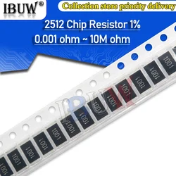 50PCS 2512 1% SMD resistor 0R ~ 10M 1W 0.1R 0.01R 0.05R 0.001R 0R 1K 2.2K 10K 100K 220K 0R 1R 10R 100R 150R 220R 330R 470R ohm