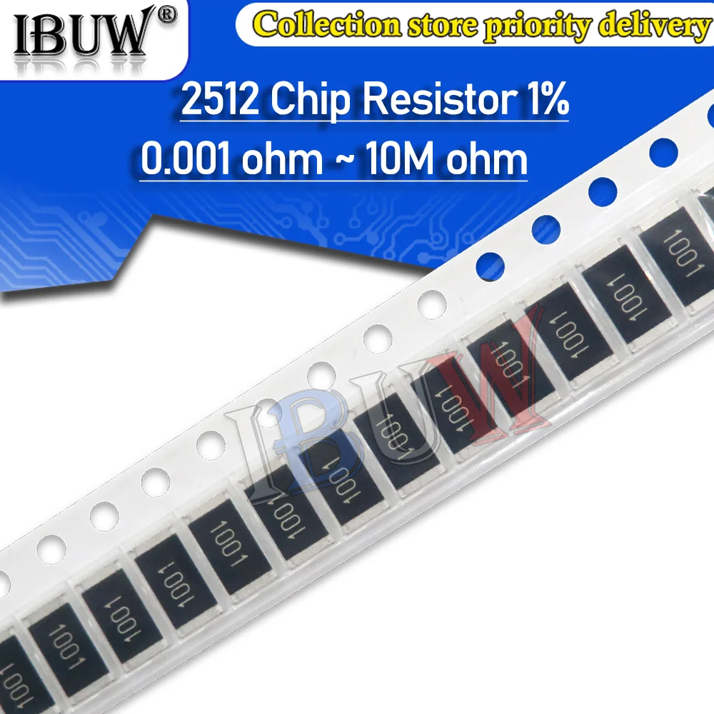 4000PCS 2512 1% SMD resistor 0R ~ 10M 1W 0.1R 0.01R 0.05R 0.001R 0R 1K 2.2K 10K 100K 220K 0R 1R 10R 100R 150R 220R 330R 470R ohm