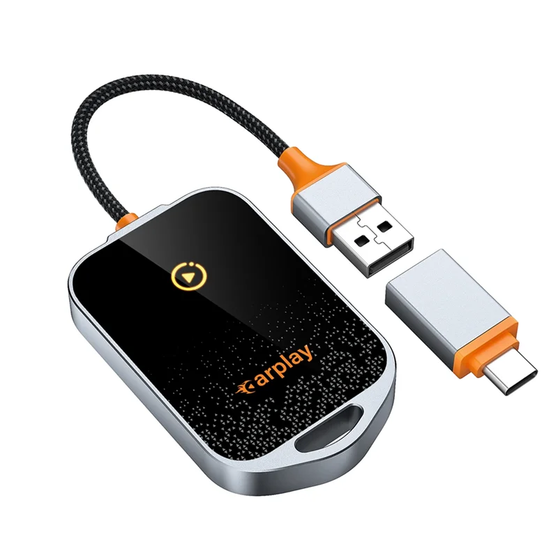 Adattatore Carplay wireless ABRJ per Iphone, Carplay da 5,8 Ghz converte cavo in scatola AI wireless, Plug & Play, adatto per auto dal 2015