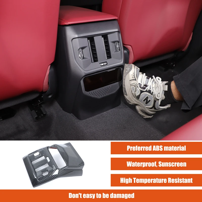 Para bmw x3 g45 2025 + abs saída de ar condicionado traseiro do carro ventilação quadro capa guarnição adesivo acessórios interiores do carro