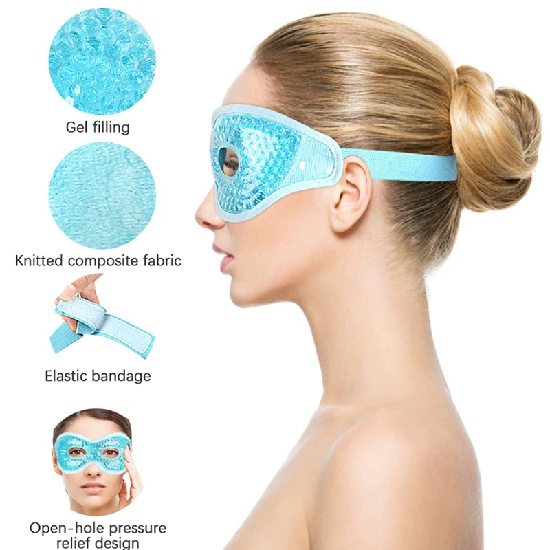 Multifunctional Ice Sleeping Mask Hollow Ice Eye Mask Relief Fatigue Sleeping Eye Mask Lighten Dark Circles Relieve Eye Fatigue