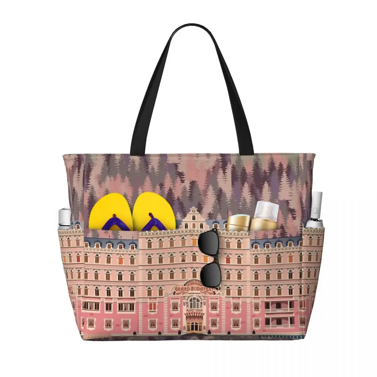 Grand Budapest Hotel Travel Beach  Bag, Tote  Popular Shopping Out Shoulder  Multi-Style Pattern