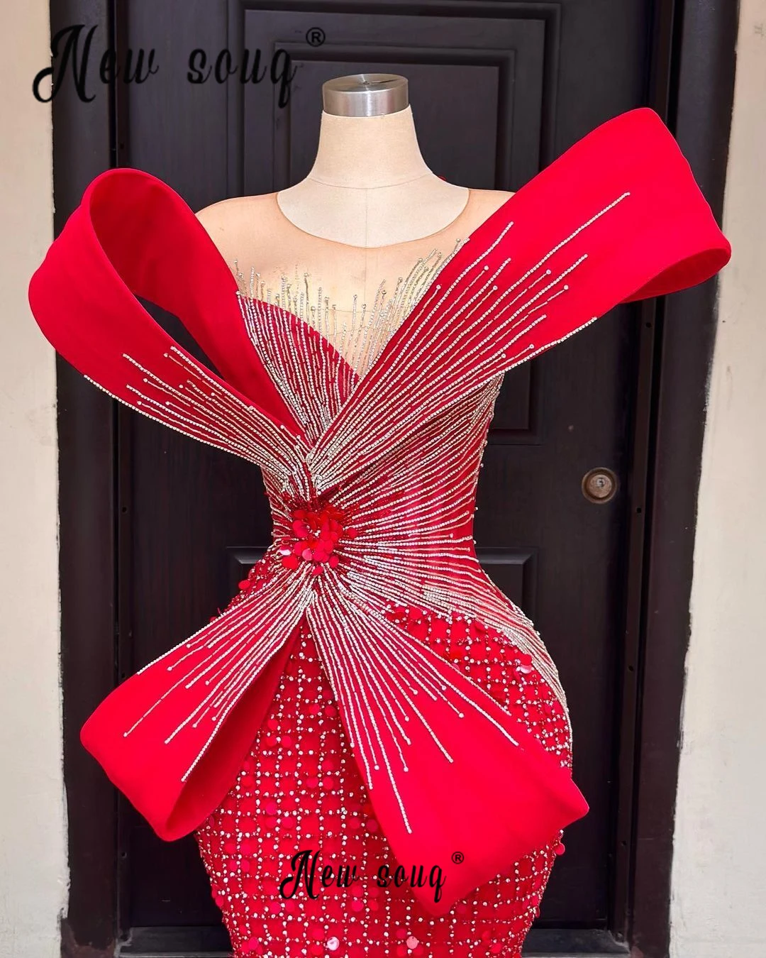 Vestido De fiesta De novia bordado De Dubái para mujer, Vestidos De Noche De boda largos De sirena De lujo, vestido De compromiso personalizado