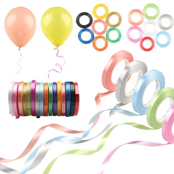 10metre/Roll Balloon Ribbon Birthday Party Decoration Supplies Wedding Accessories DIY 5mm Balloon Rope Satin Colourful Ribbons