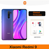 2340x1080 Global firmware Xiaomi Redmi 9 smartphone  G80 5020 mAh 6.53'' 13.0MP 8.0MP  4G used phone