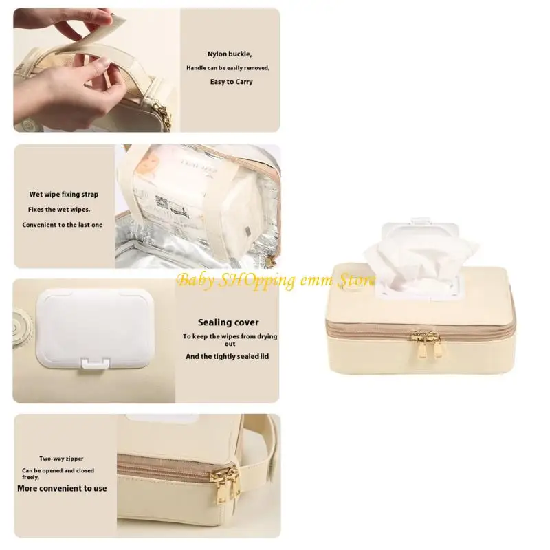 23GD Calentamiento toallitas calor suave para recién nacidos 3 modos temperaturas guardería compacta esencial