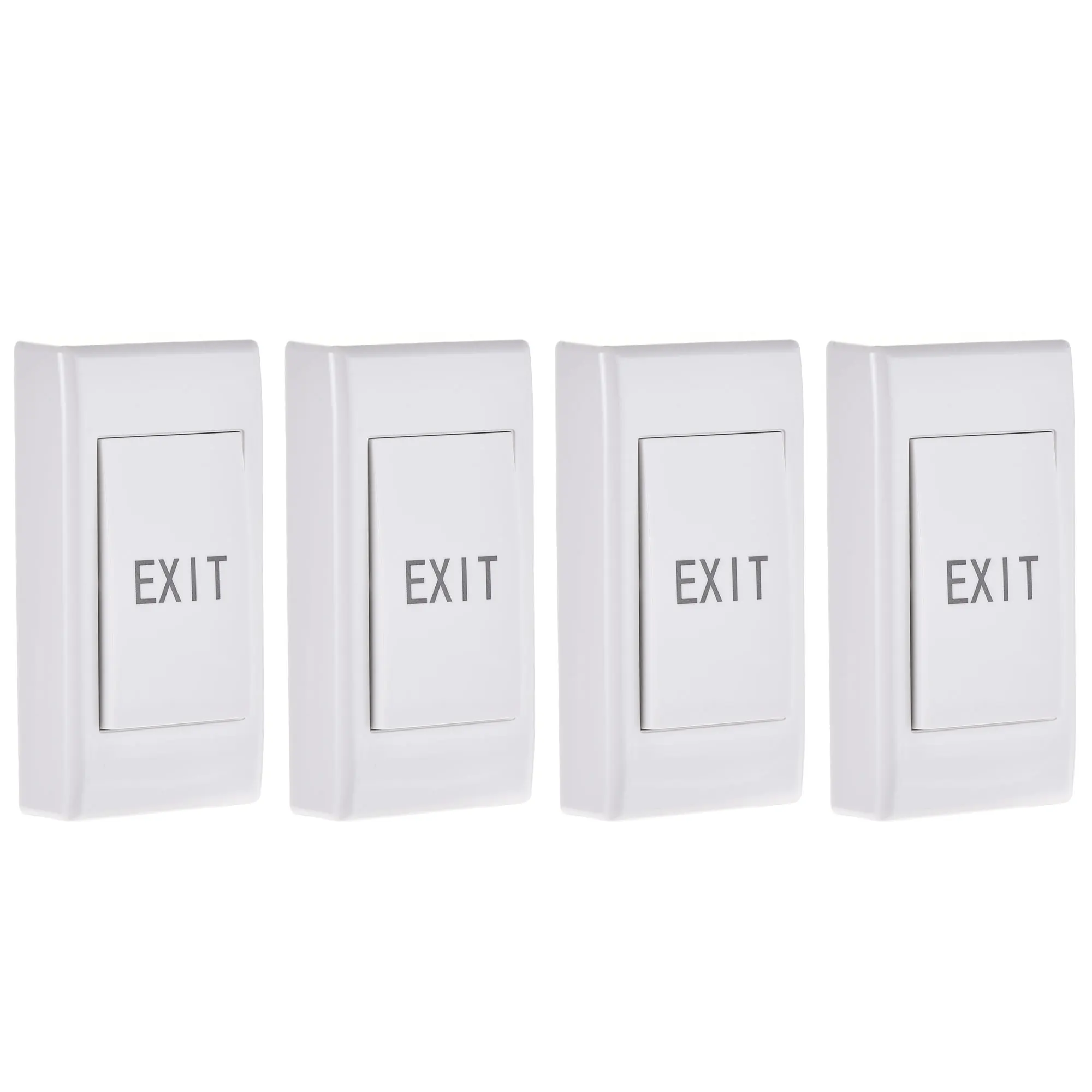 

4Pcs Door Exit Button Release Push Switch Door Access Control System PC Panel 86mmx43mm DC 12V 3A White Release Gate Opener