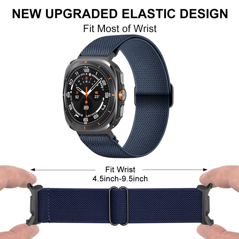 Pasek do Samsung Galaxy Watch Ultra 47mm akcesoria Sportowy elastyczny pasek typu scrunchie nylonowa bransoletka correa Galaxy watch 7 Ultra Band