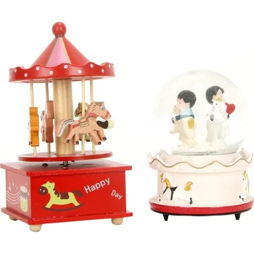 Hediyekanalı Nostalgic Mounted Ant Music Box Mounted Ant Big size Winding Snow Globe The boiler