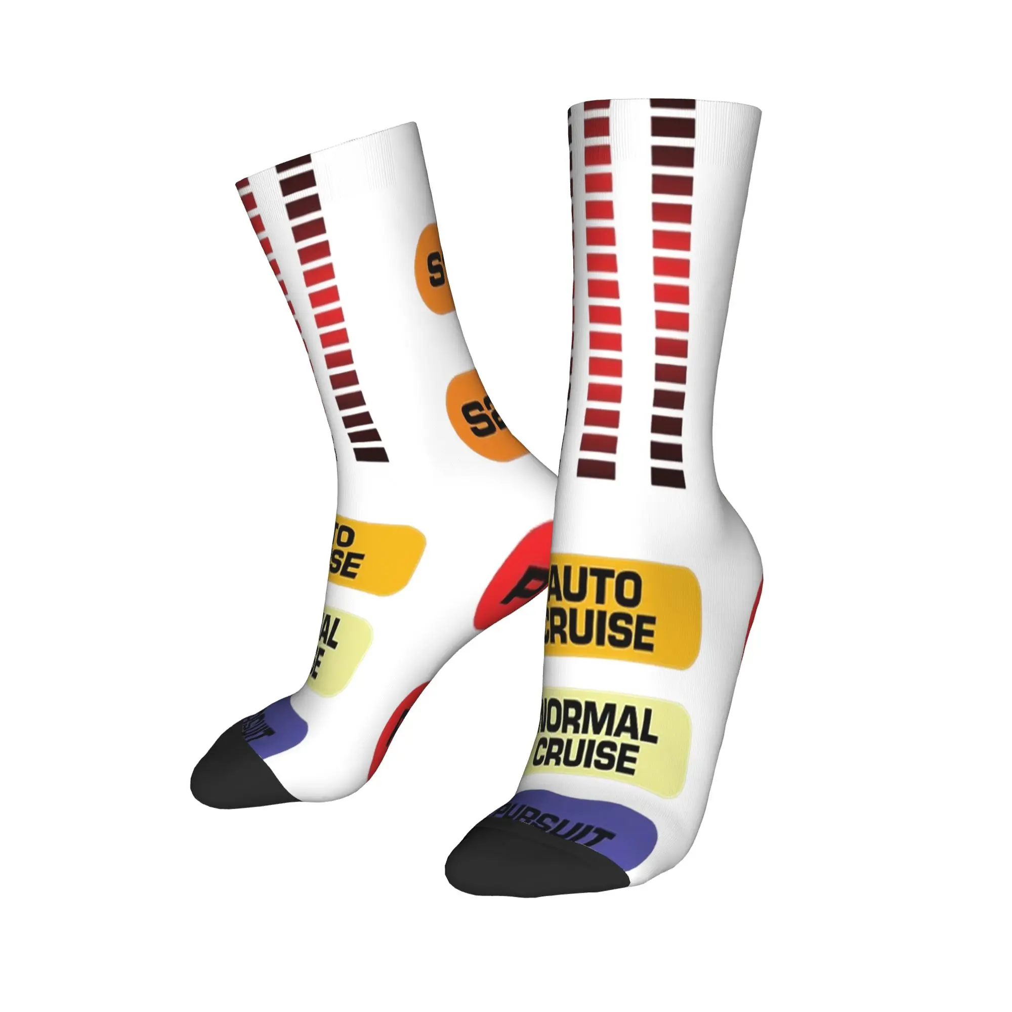 Winter Warm Colorful Men's Women's Knight Rider Kitt Control Dashboard Socks  Breathable Basketball Socks