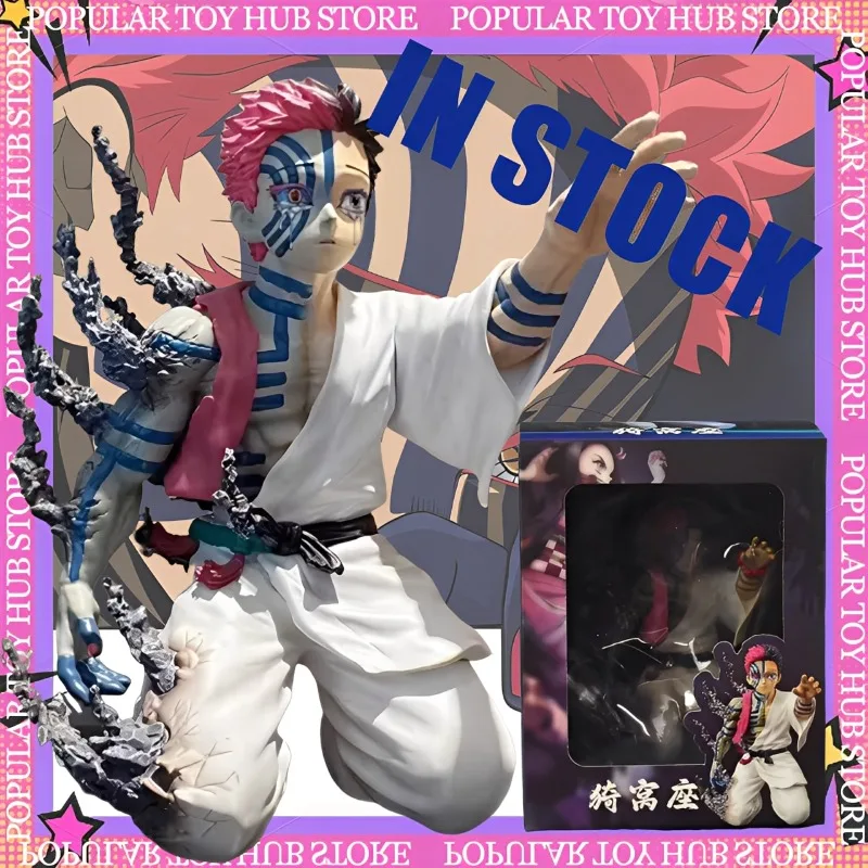 

In stock New 13cm Demon Slayer Anime Figure Akaza Hakuji Model Doll Action Figurine Pvc Toys Collectible Decor Children Toy Gift