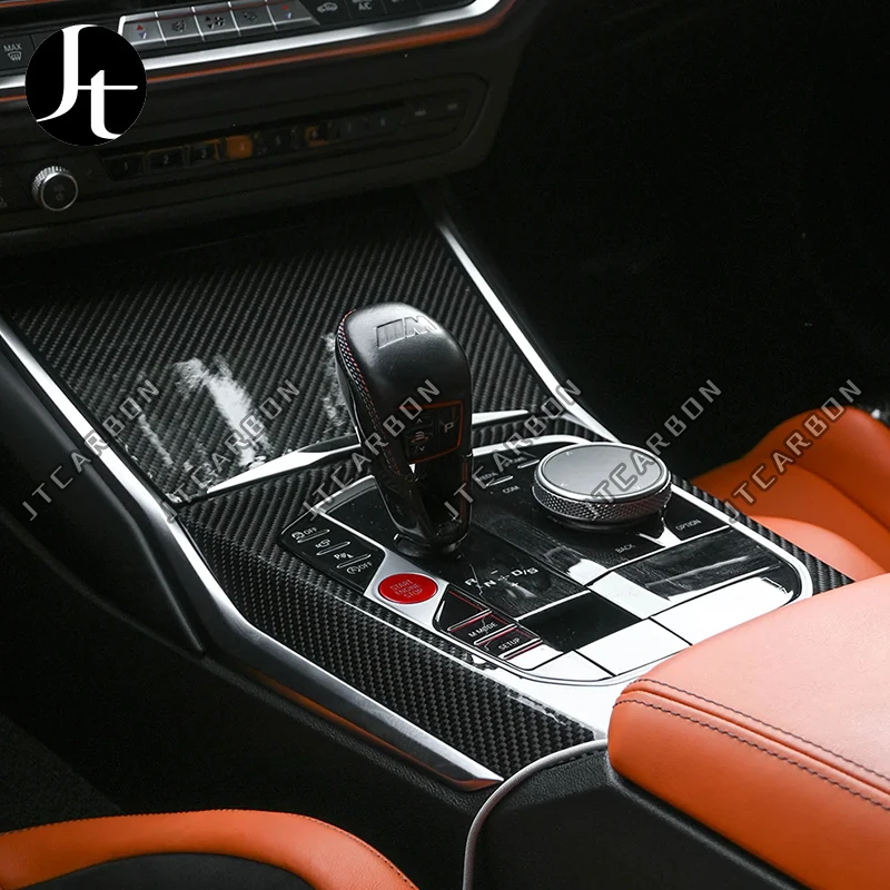 Dla BMW M2 G87 M3 G80 G81 M4 G82/X3M X4M X5M X6M Lci/XM Osłona gałki zmiany biegów z włókna węglowego
