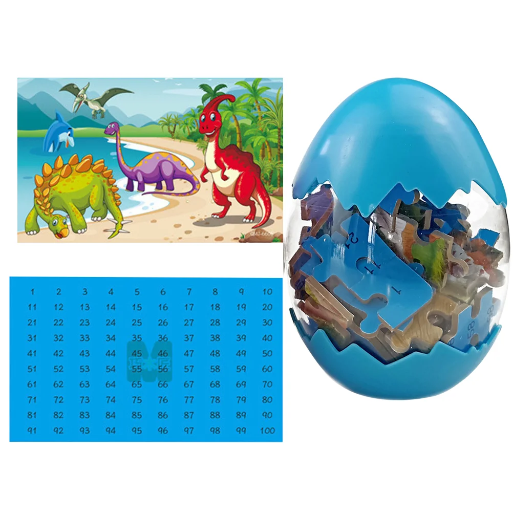 

60 Pcs Preschool Educational Toy Kids Puzzle Jigsaw Dinosaur Puzzles Gift for Sensory Jugsaw Gifts Bamboo