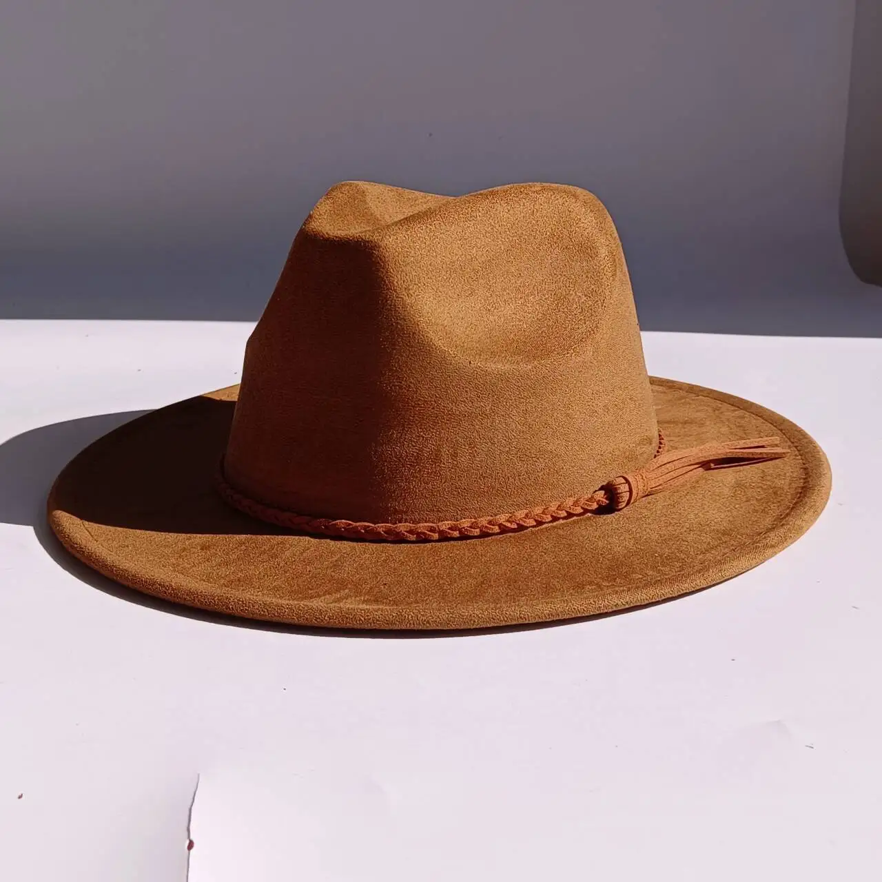 Vegan suede felt hat short brim 7cm classic jazz hat church hat luxury women's hat sombrero chapeau femme