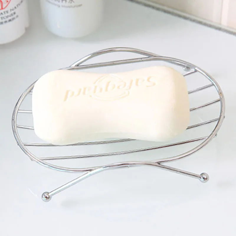 

Bathroom Metal Soap Dish Holder Kitchen Cup Container Bathing Rack Shelf Box Storage Tray Gadgets For Home And Accessories