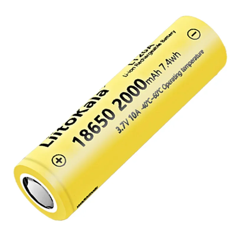 12 pezzi LiitoKala 3.7V18650 2000mAh batteria ricaricabile agli ioni di litio LT20A adatta per telefono cellulare torcia a luce forte