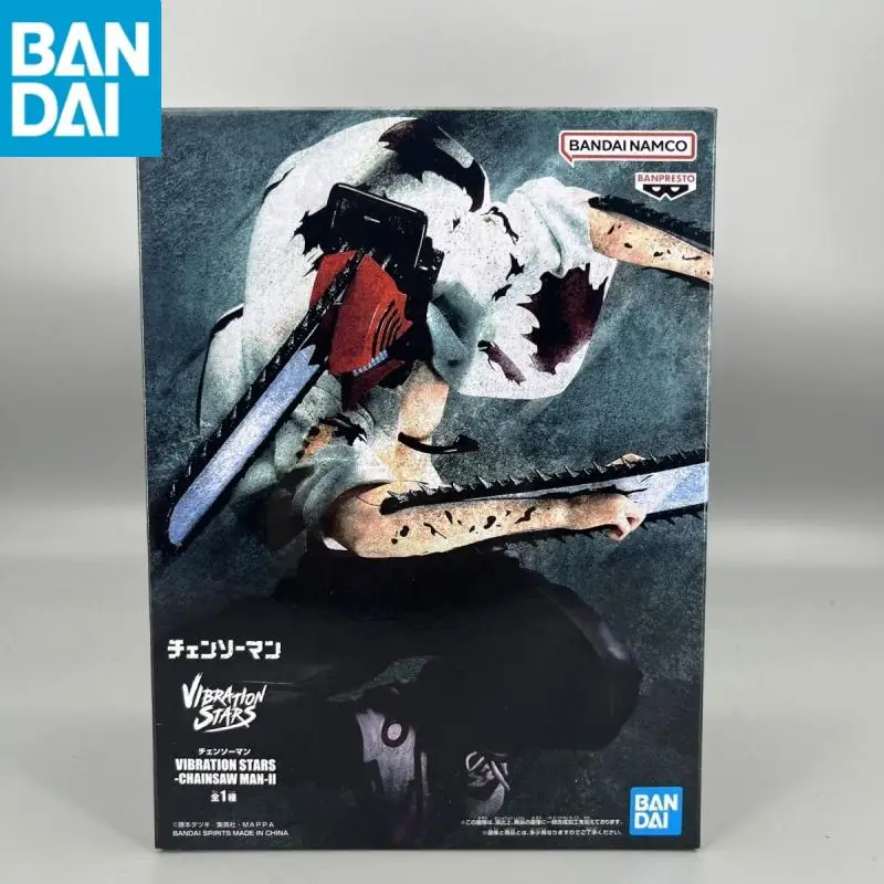 BANDAI Oryginalne BANPRESTO CHAINSAW MAN Denji Figurki Anime WIBRACJE GWIAZD Figurka Model PVC Zabawki Dla Dzieci Prezenty