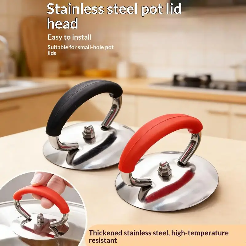 4PCS Pot Lid Handle Heat-Resistant Anti-Slip Kitchen Pot Cover Replacement Hand Grip Universal Silicone Pot Lid Handle
