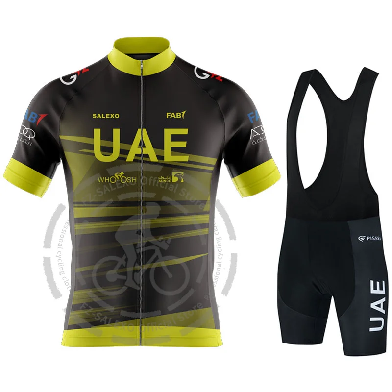 Men Summer Uae Cycling Clothing Short Sleeve Racing Cycling Jersey Sport Mtb Bicycle Jersey Breathable Bike Cycling Jersey Set