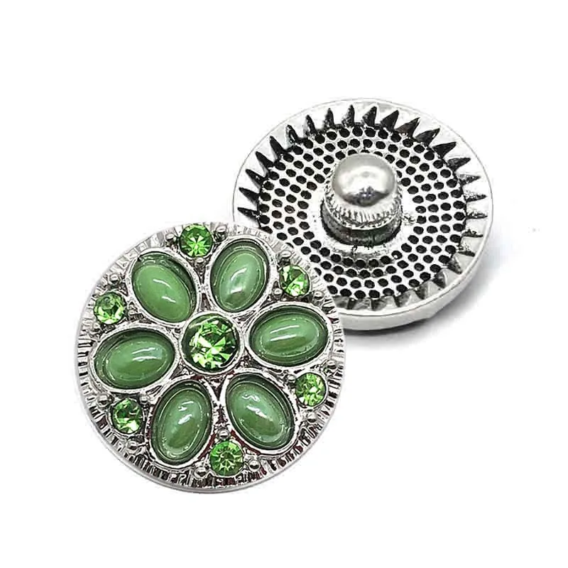 Hot 058 Crystal 3D 18mm 20mm Metal Snap Button For Bracelet Necklace Interchangeable Jewelry Women Accessorie Findings