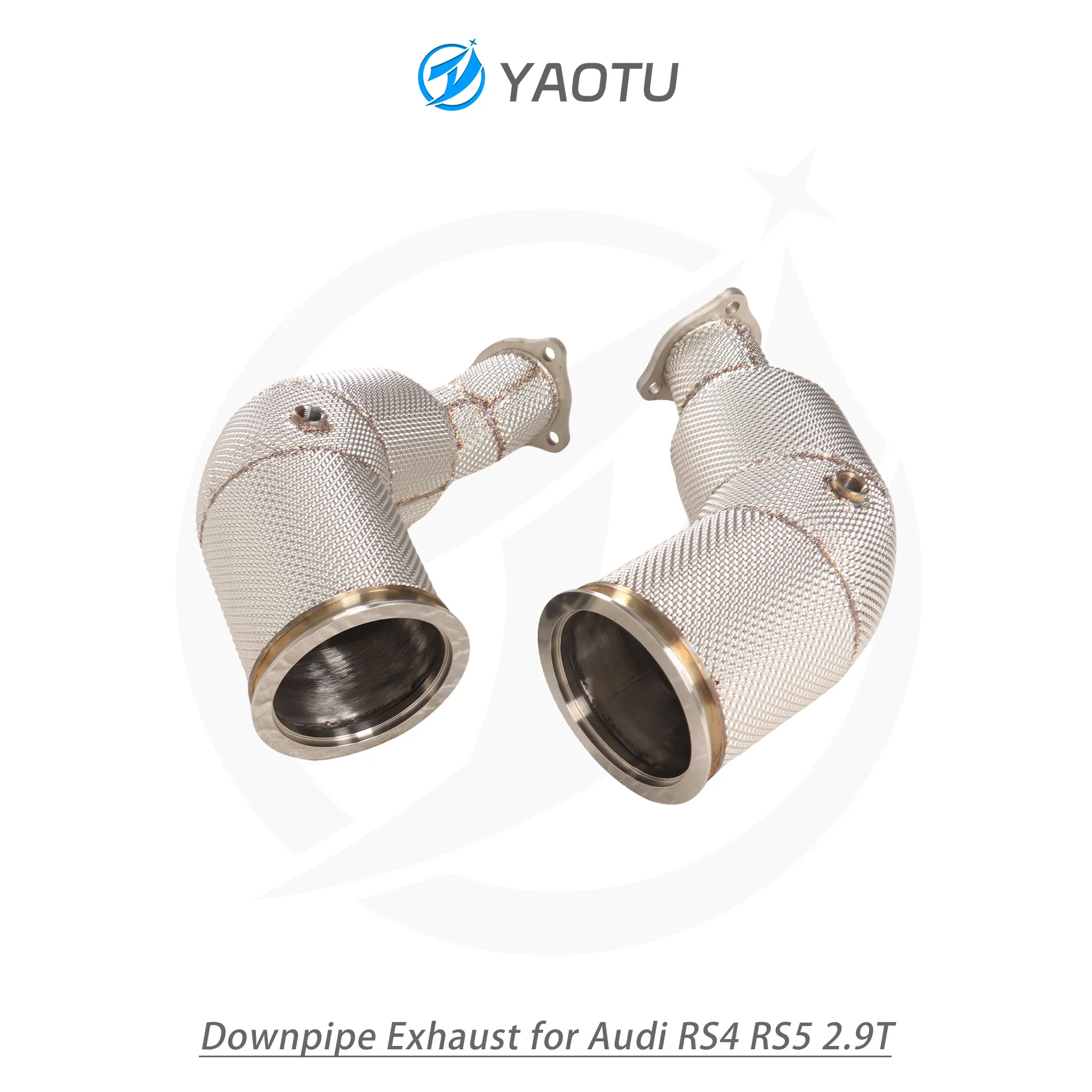 

YT Stainless Steel Heat Shields Free Flow Pipe for Audi RS4/RS5 B9/B9.5 2.9T Performance Exhaust