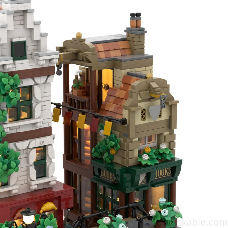 ตัวต่อโมเดลอาคารชุดสร้างสรรค์ 3453 ชิ้น ชุดบล็อกสร้างอาคารแบบโมดูลาร์ รุ่นบ้านริมน้ำ ของเล่นเสริมพัฒนาการเด็ก ประกอบเองได้ ของขวัญวันเกิด