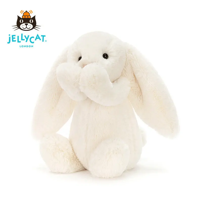 

Плюшевая игрушка-кролик Jellycat Bashful Cream Bunny, мягкая кукла-зайчик, подарок на день рождения