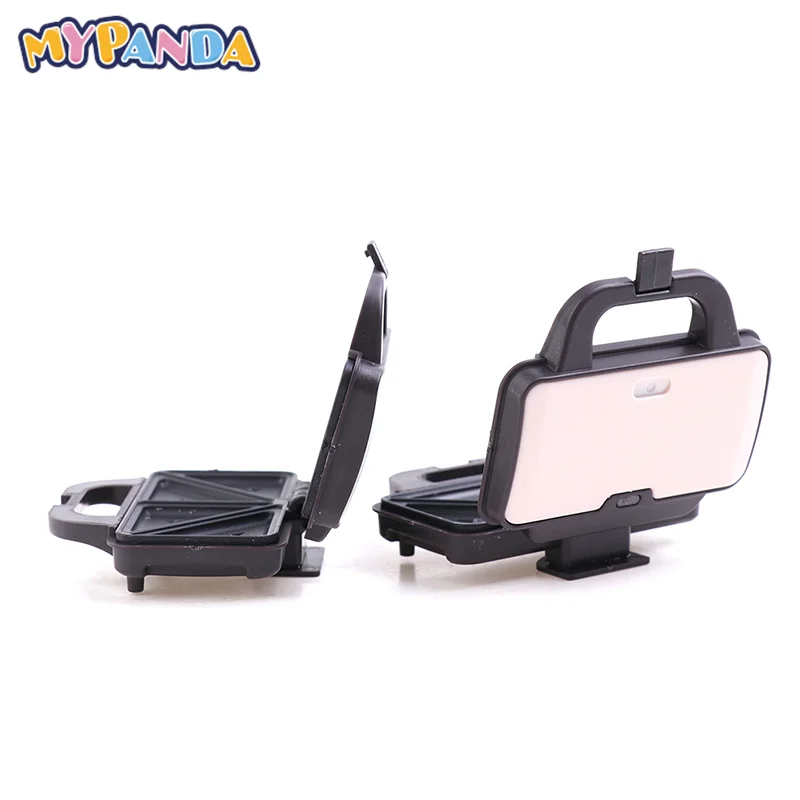 1pc Sandwich Maker Kitchen Electrical Model Simulation Furniture Toys Dollhouse Mini Pancake Maker Waffle