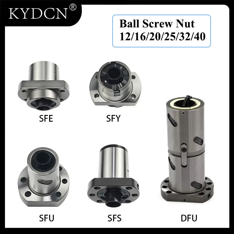 

Ball Nut SFU1204 1604 1605 2004 2005 2010 2504 2505 2510 3204 3205 3210 Ballscrew Flange Nut CNC DIY Carving Machine Parts