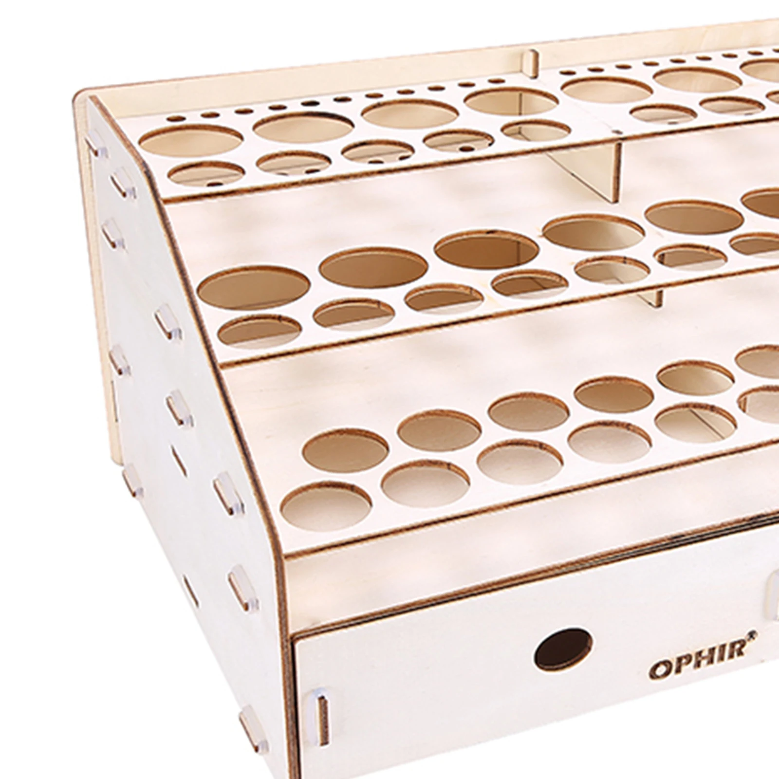 80 Holes Paint Rack Miniature Storage Organizer Wooden Shelf W/ Drawers Sale