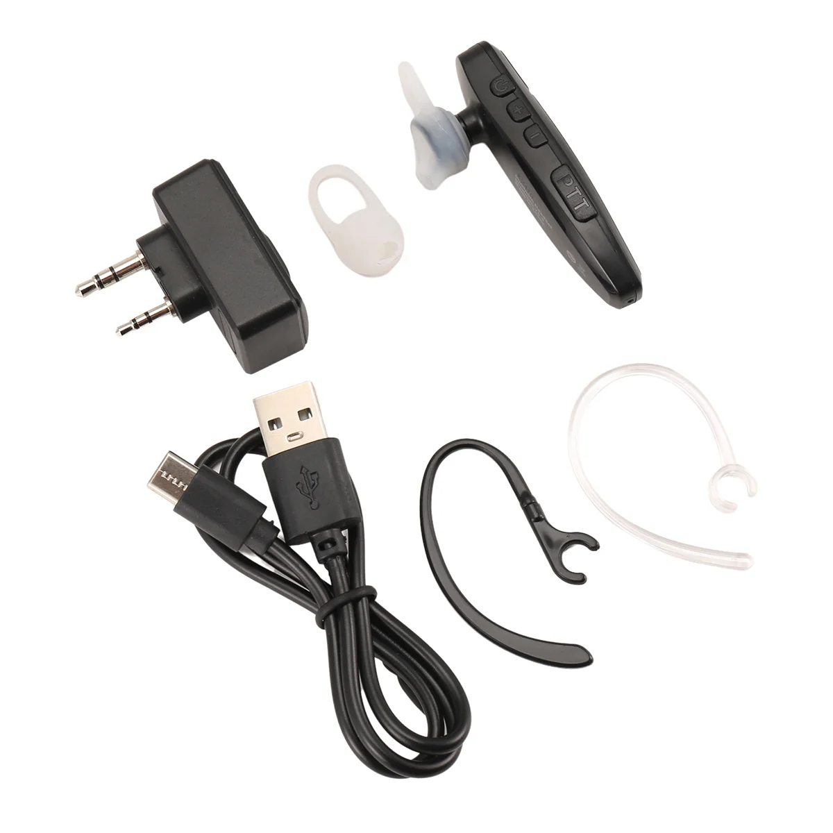 

M22KWalkie Talkie Wireless Bluetooth PTT Headset Earpiece Hands-Free K Plug for KENWOOD Microphone Headset Adapter