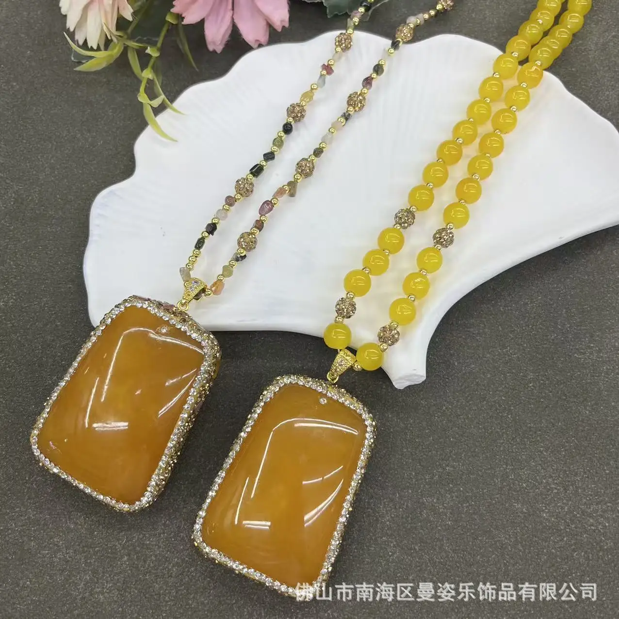 DIY accessories New second-generation beeswax sweater chain antique personality necklace full of diamonds inlaid with high-end a