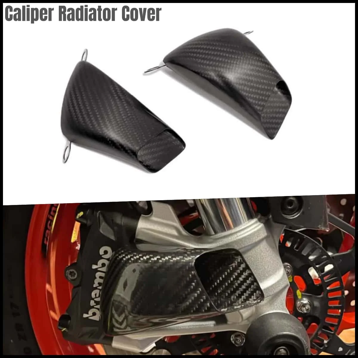 100% Carbon Fiber Motorcycle Front Brake Air Duct Caliper Radiator Cover For TRIUMPH Trident 800 2026 year